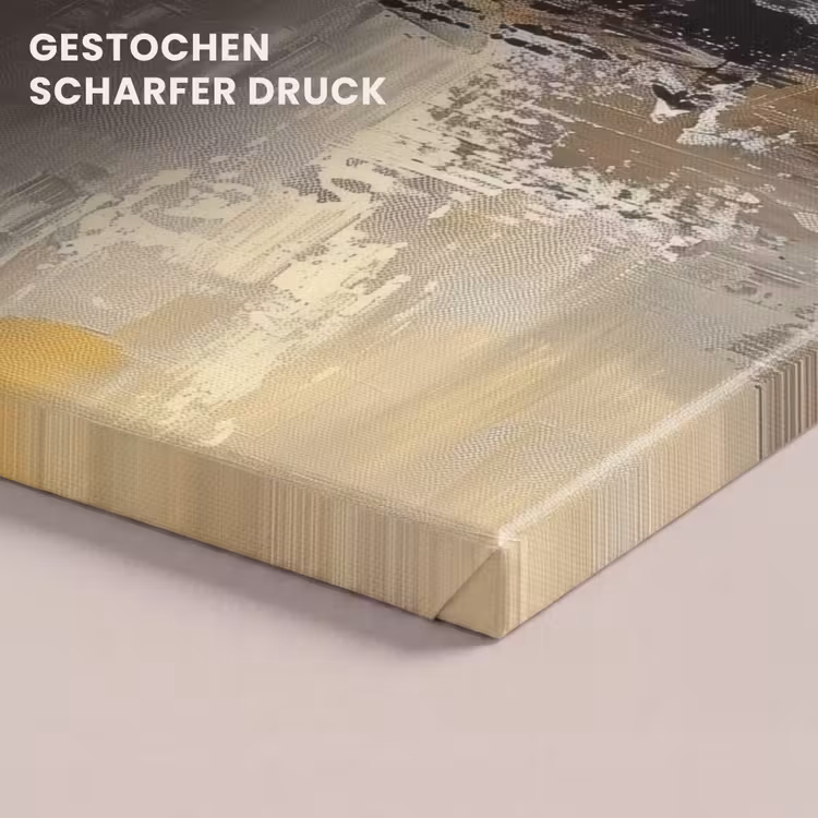 Abstract - Geel - Modern - Beige canvas 2cm klein -uniquesellingpoint_afwerking-onlywow_DE