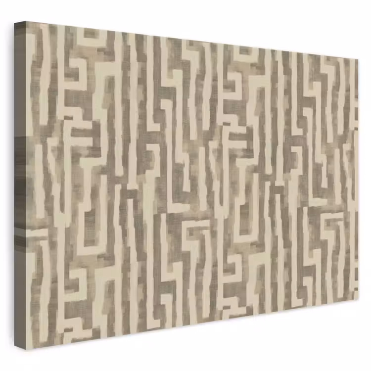 Abstract - Geometrisch - Groen canvas 2cm klein 34 -3d
