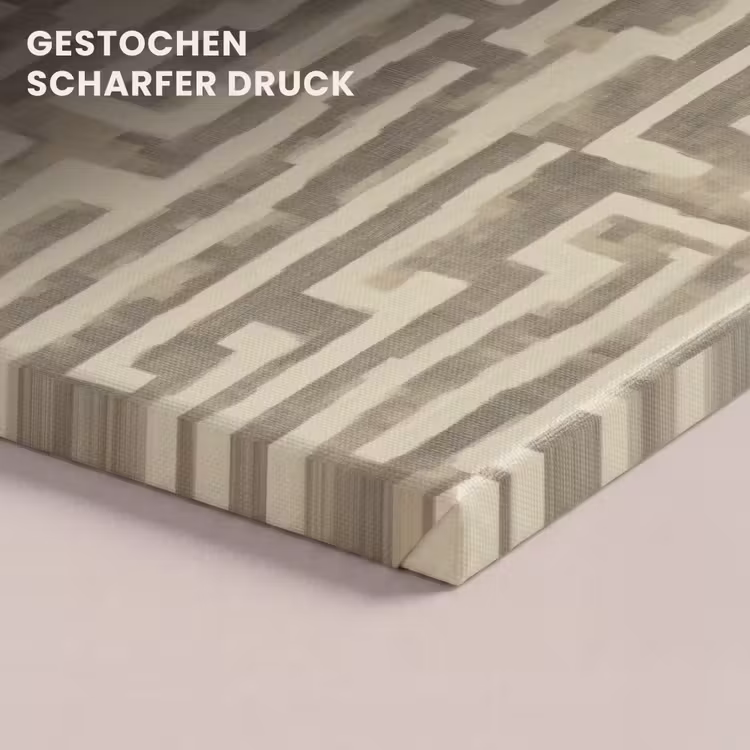 Abstract - Geometrisch - Groen canvas 2cm klein 34 -closeup_print_DE
