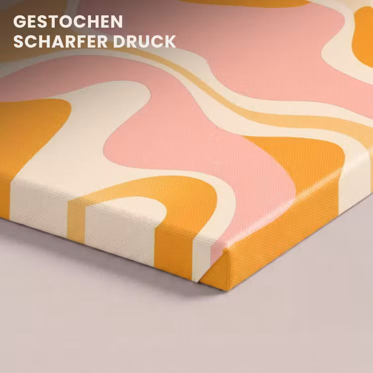 Abstract - Golvend - Oranje canvas 2cm klein -uniquesellingpoint_afwerking-onlywow_DE