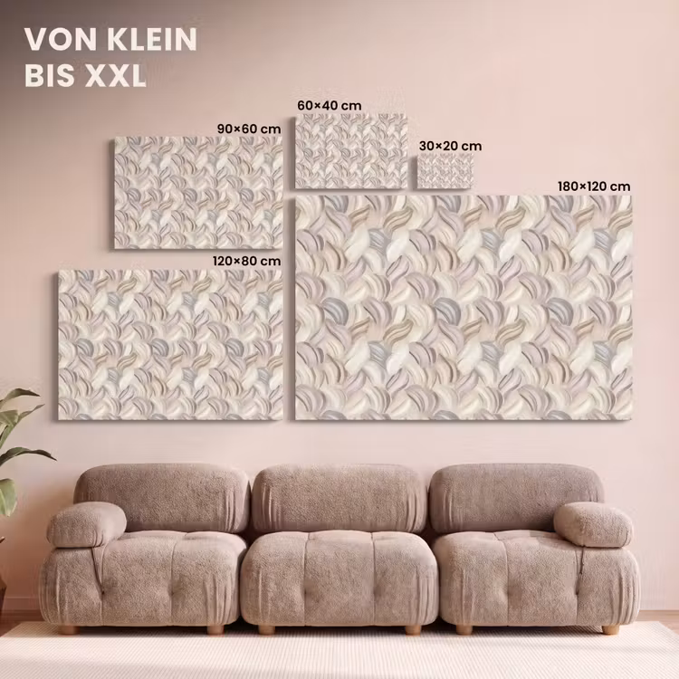 Abstract - Golvend - Pastel canvas 2cm klein 34 -Xsfeer8_DE