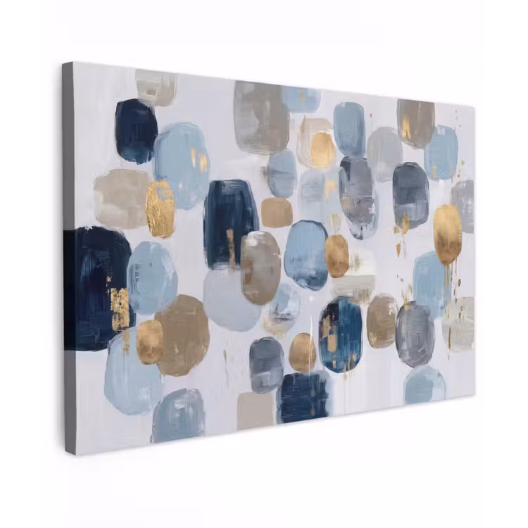 Abstract - Goud - Vormen canvas 2cm klein -z3d