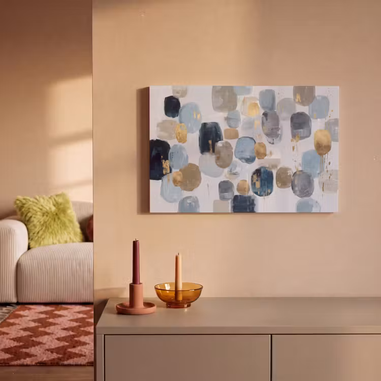 Abstract - Goud - Vormen canvas 2cm klein -sfeer1