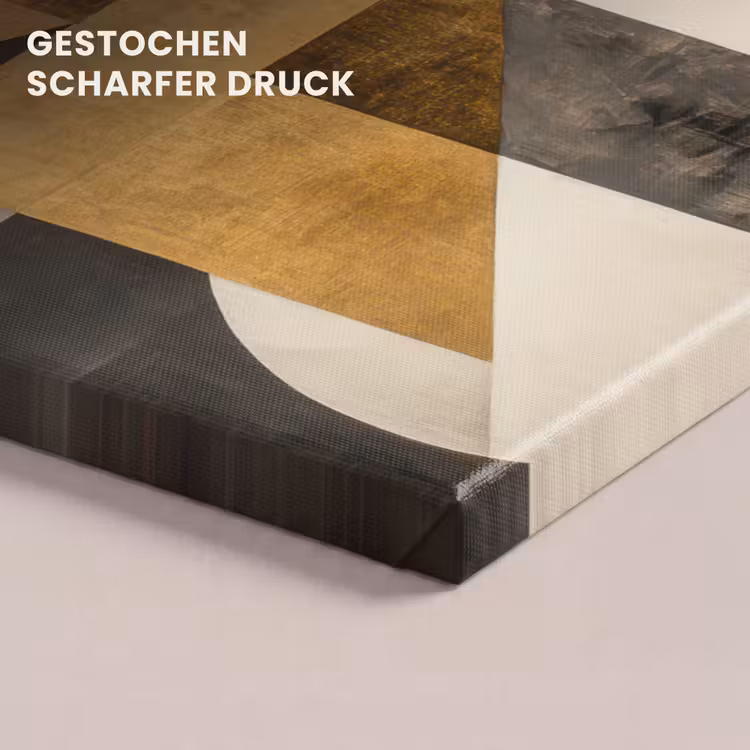 Abstract - Goud - Grijs - Vormen - Geometrisch canvas 2cm klein -closeup_print_DE