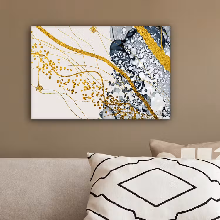 Abstract - Goud - Natuur - Kunst canvas 2cm klein -sfeer6