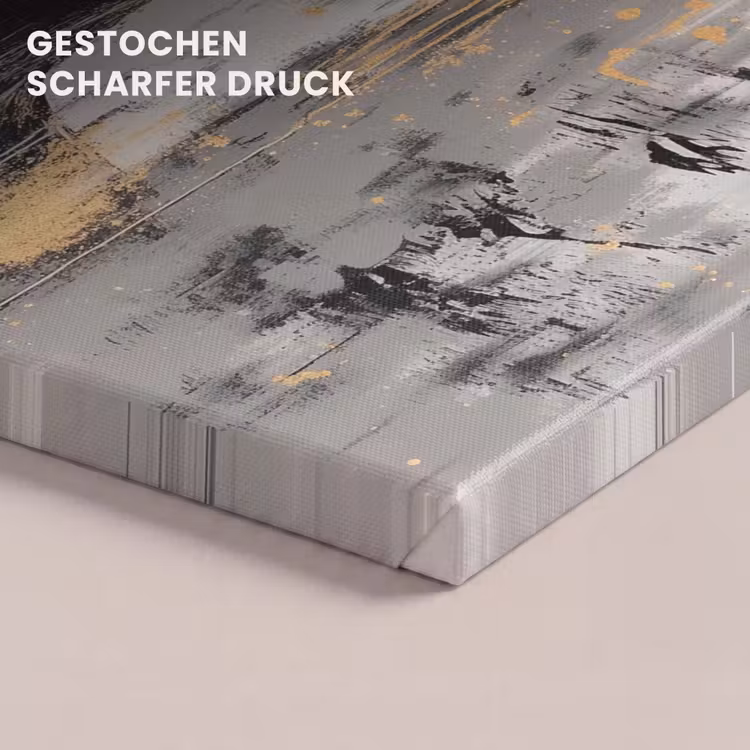 Abstract - Hert - Gewei - Goud canvas 2cm klein -uniquesellingpoint_afwerking-onlywow_DE