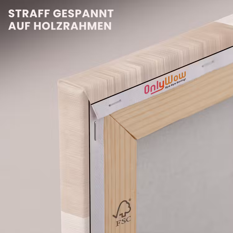 Abstract - Japandi - Beige - Modern canvas 2cm klein -uniquesellingpoint_afwerking-onlywow_DE