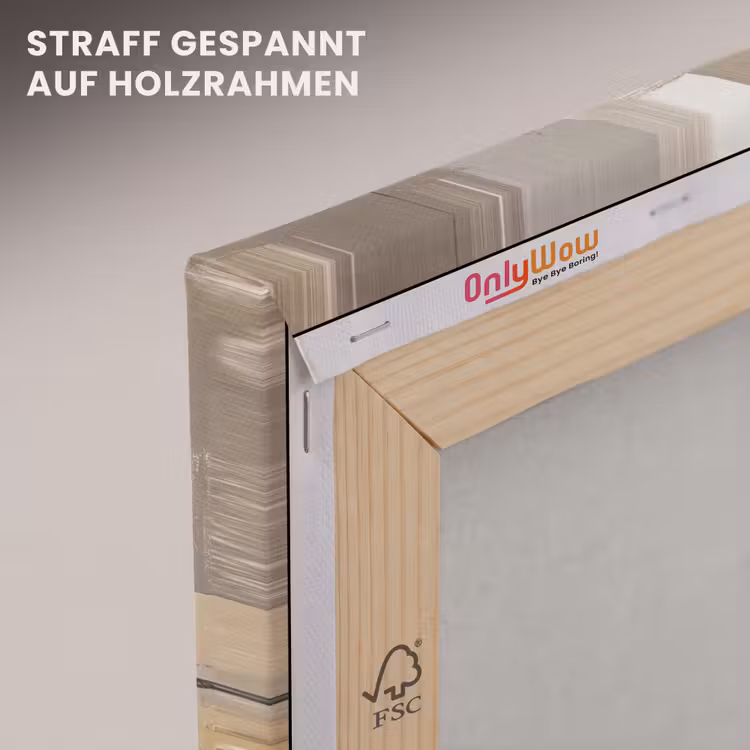 Abstract - Cirkel - Modern - Beige - Zwart - Minimalistisch canvas 2cm klein -uniquesellingpoint_afwerking-onlywow_DE