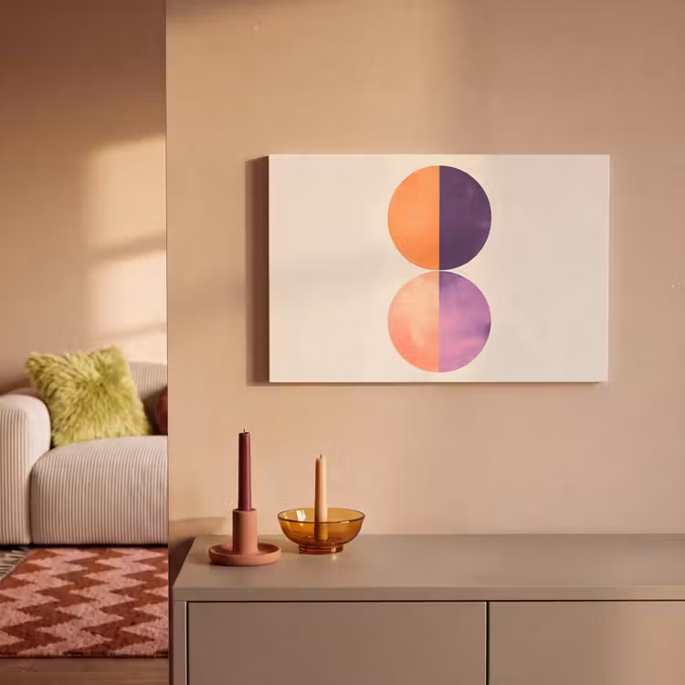 Abstract - Cirkels - Paars canvas 2cm klein -sfeer1