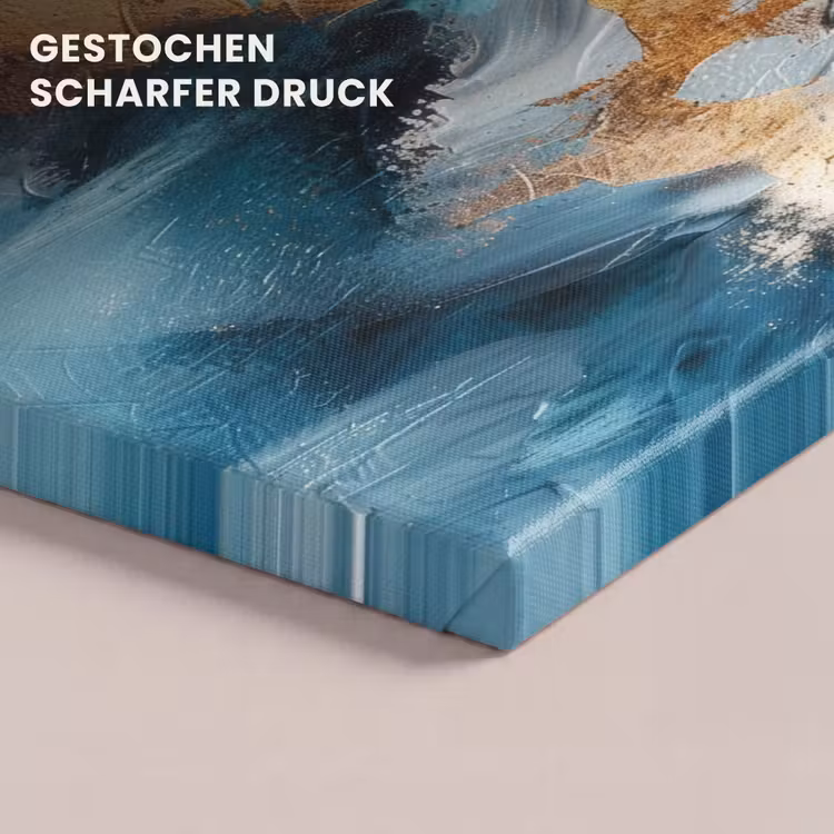 Abstract - Kunst - Gold - Blauw canvas 2cm klein -uniquesellingpoint_afwerking-onlywow_DE