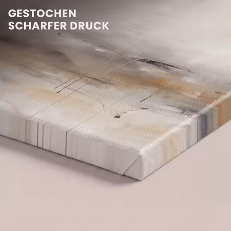 Abstrakt - Landschap - Modern - Beige - Kunst canvas 2cm klein -closeup_print_DE