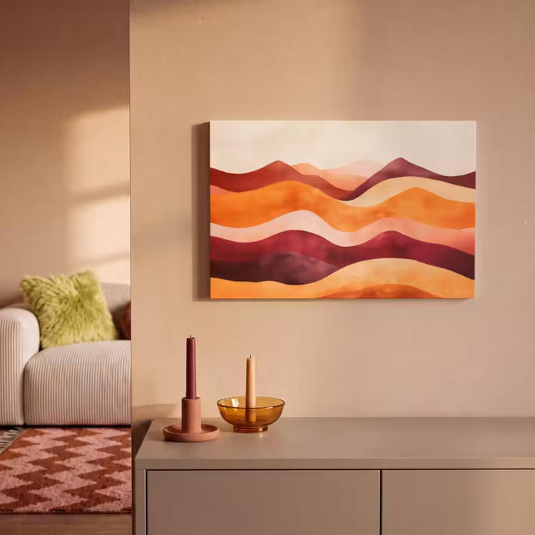 Abstract - Landschap - Golven canvas 2cm klein -sfeer1