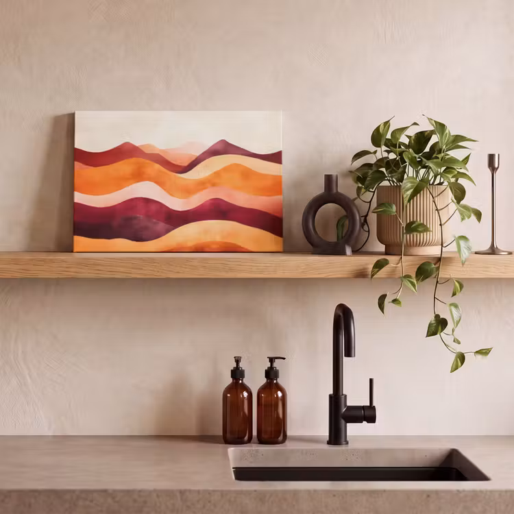 Abstract - Landschap - Golven canvas 2cm klein -closeup_print_DE