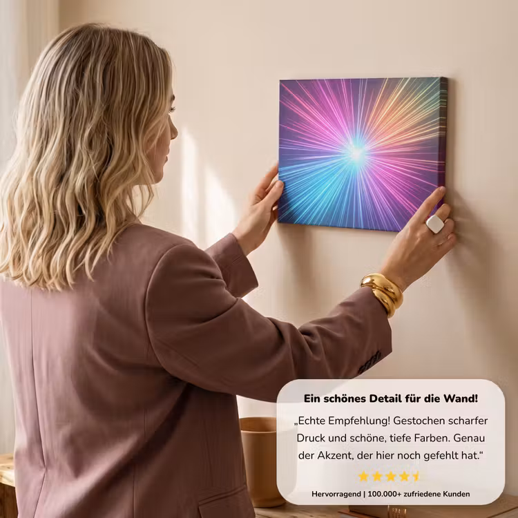 Abstract - Light - Burst - Modern - Colorful canvas 2cm klein -Xsfeer7_DE