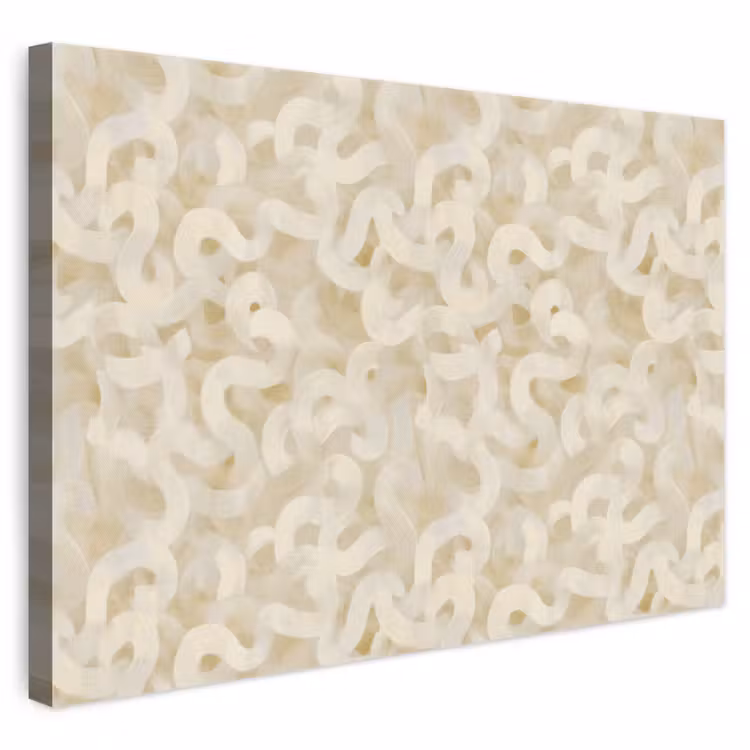 Abstract - Lijnen - Beige canvas 2cm klein 34 -3d