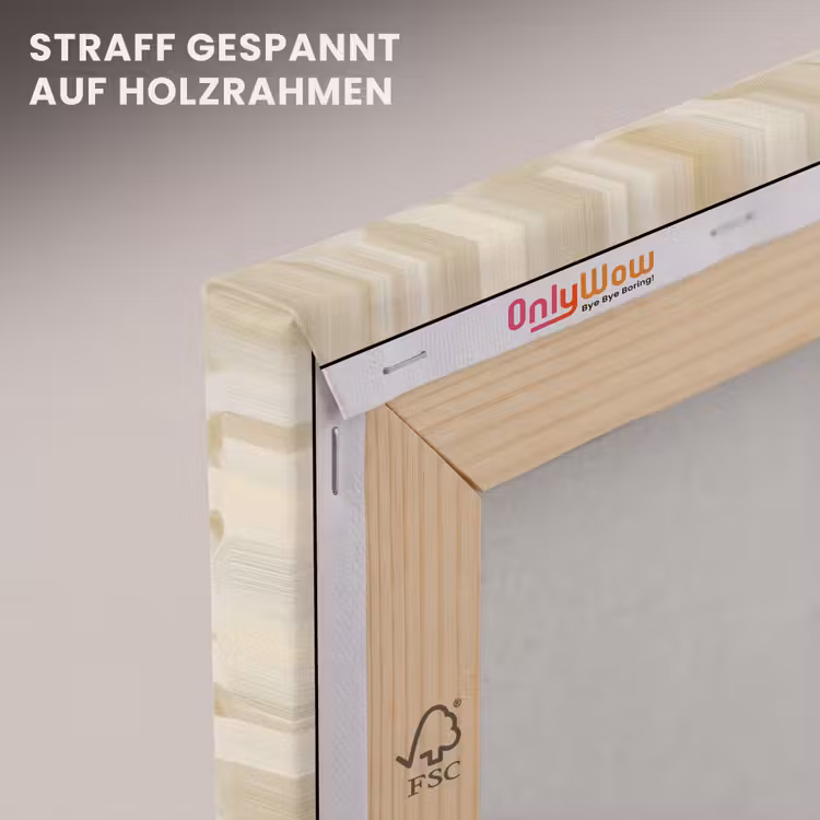 Abstract - Lijnen - Beige canvas 2cm klein 34 -uniquesellingpoint_afwerking-onlywow_DE