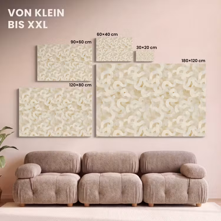 Abstract - Lijnen - Beige canvas 2cm klein 34 -Xsfeer8_DE