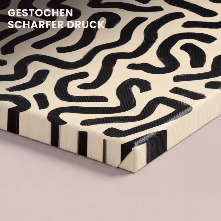 Abstract - Lijnen - Zwart canvas 2cm klein 34 -closeup_print_DE