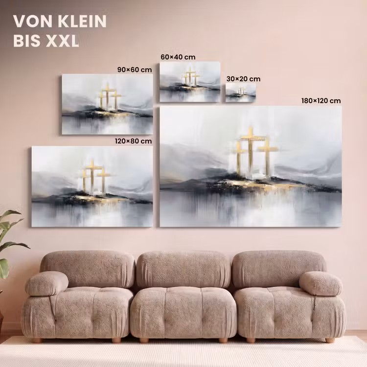 Abstract - Schilderij - Christendom - Kruis canvas 2cm klein -Xsfeer8_DE
