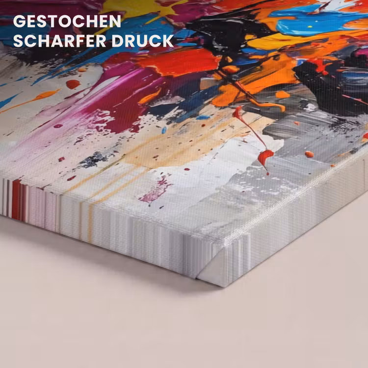 Abstract - Schilderij - Kleurrijk - Dynamisch canvas 2cm klein -closeup_print_DE