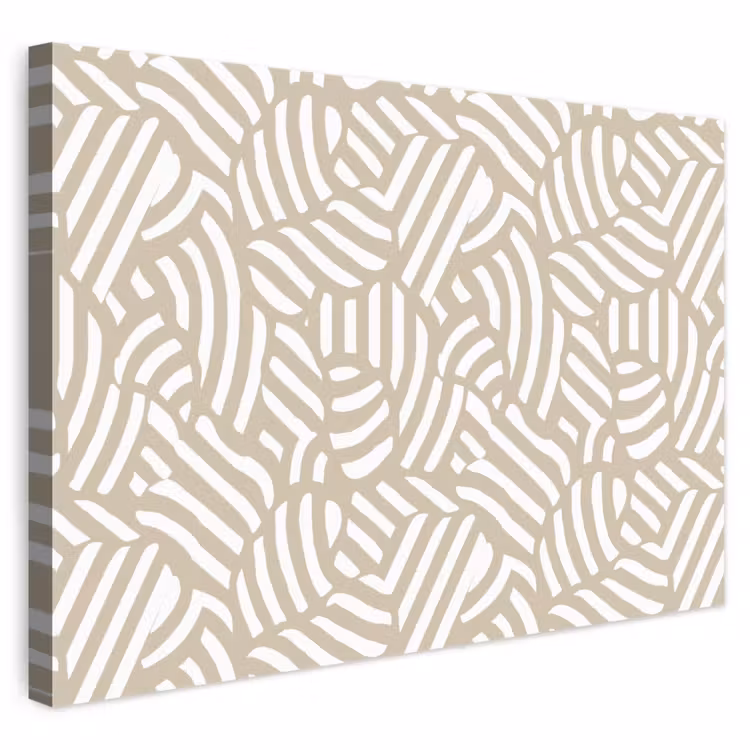 Abstract - Modern - Beige canvas 2cm klein 34 -3d