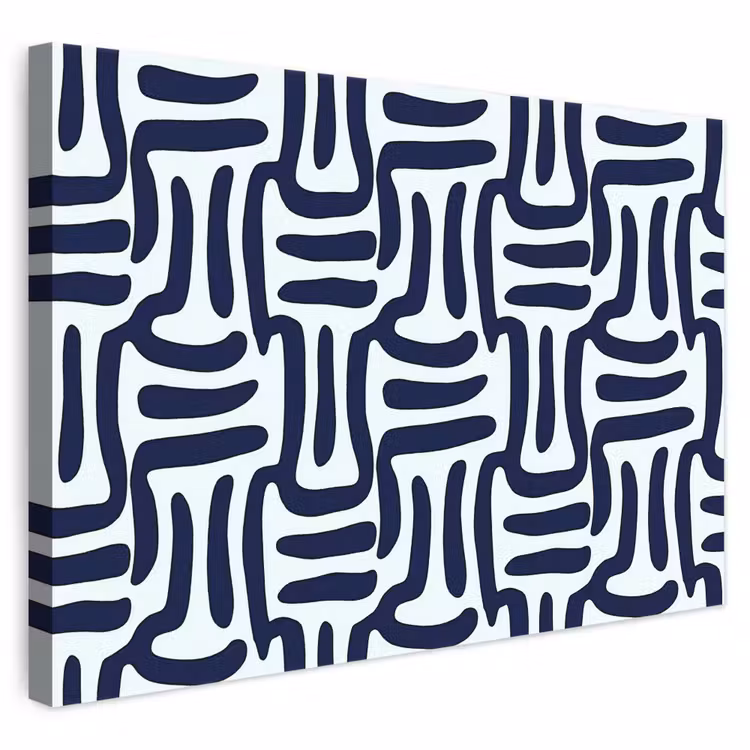 Abstract - Modern - Blauw canvas 2cm klein 34 -3d