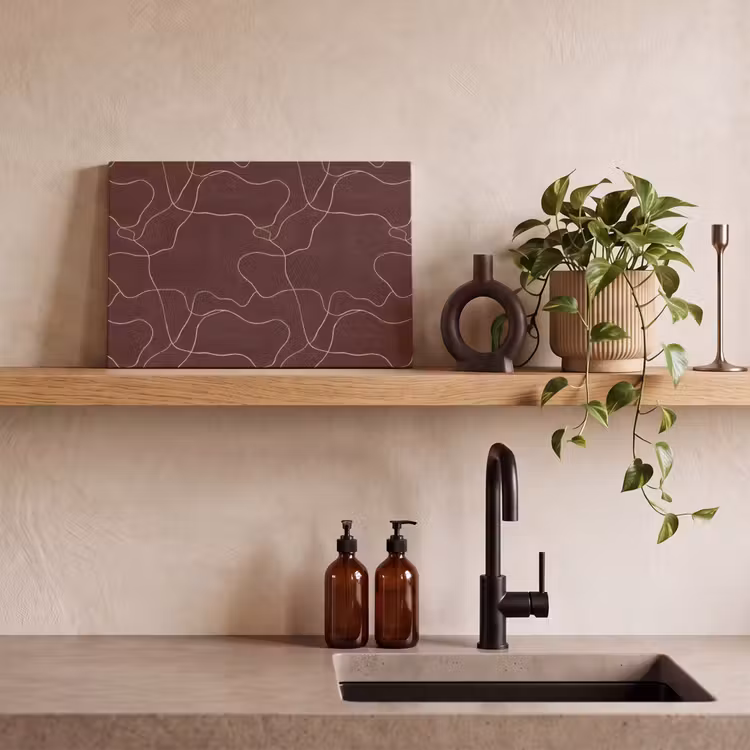 Abstract - Modern - Bruin canvas 2cm klein 34 -sfeer3
