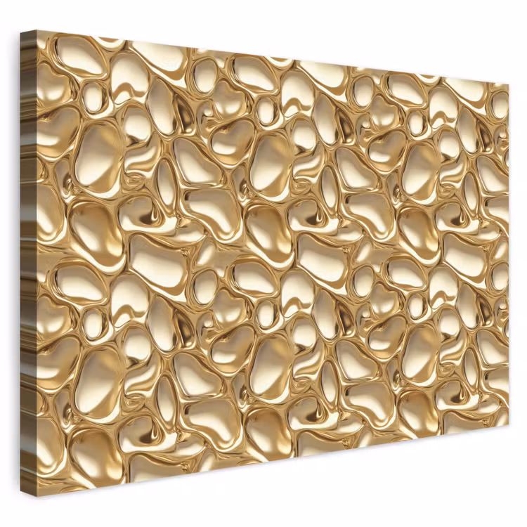 Abstract - Modern - Goud canvas 2cm klein 34 -3d