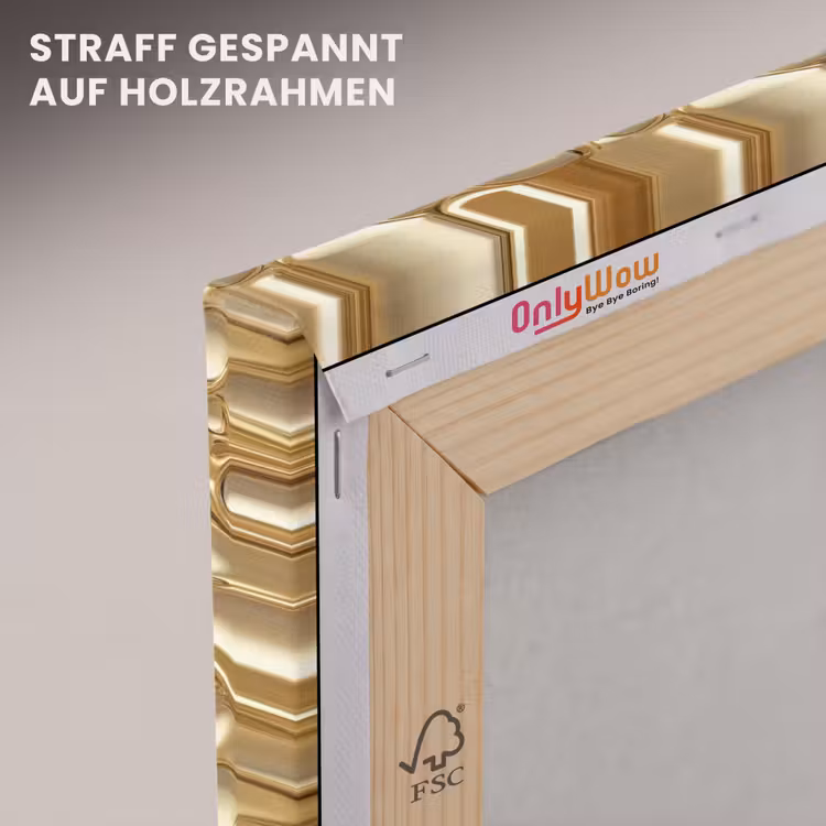 Abstract - Modern - Goud canvas 2cm klein 34 -uniquesellingpoint_afwerking-onlywow_DE
