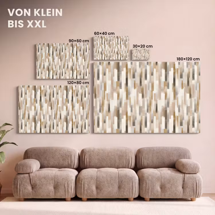 Abstract - Patroon - Kwaststreken canvas 2cm klein 34 -Xsfeer8_DE