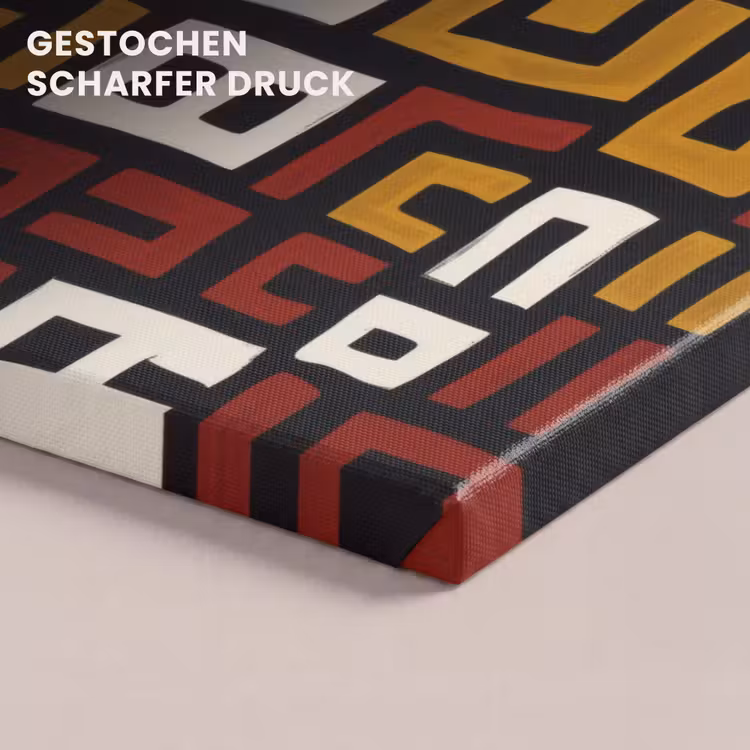 Abstract - Patroon - Rood canvas 2cm klein -uniquesellingpoint_afwerking-onlywow_DE