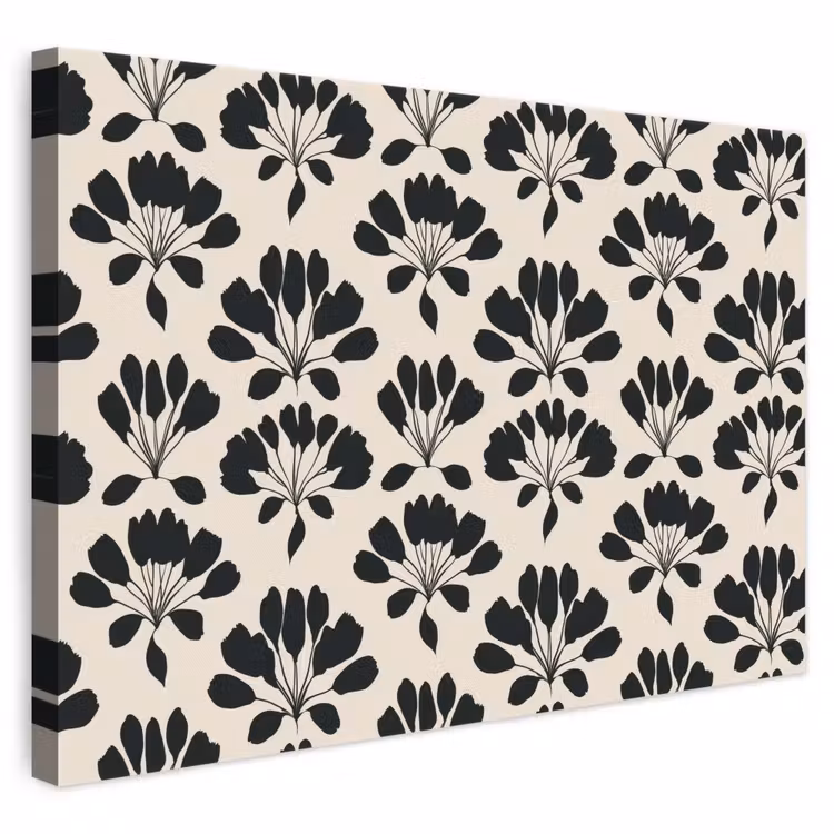 Abstract - Patroon - Zwart canvas 2cm klein 34 -3d