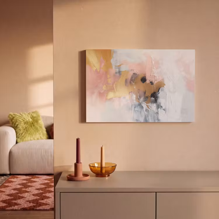 Abstract - Pastel kleuren - Goud - Modern - Aesthetic canvas 2cm klein -sfeer1