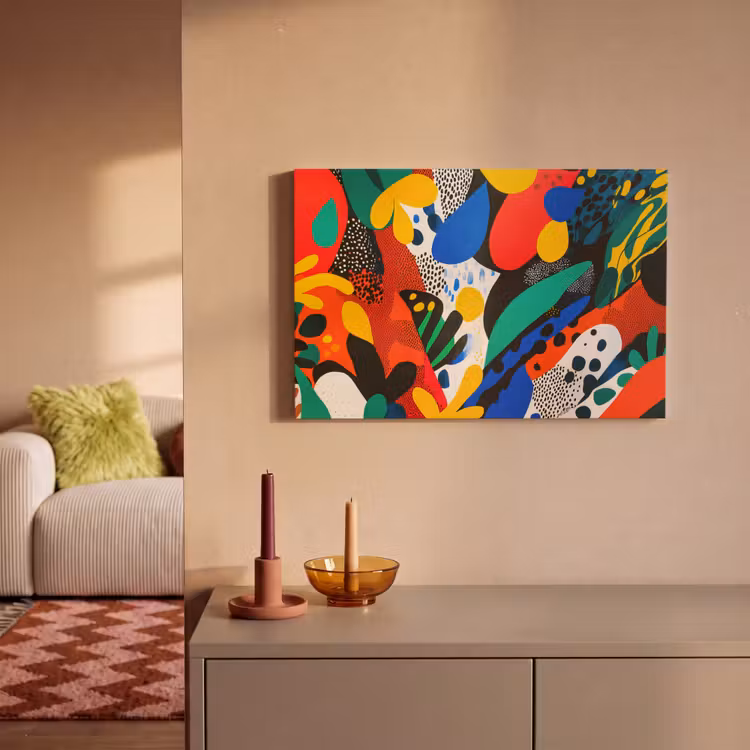 Abstract - Planten - Vormen - Kleurrijk canvas 2cm klein -sfeer1