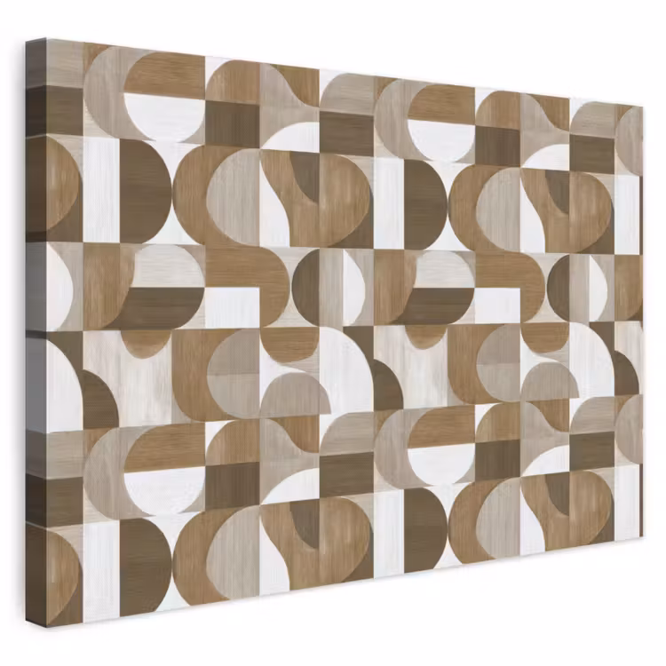 Abstract - Retro - Bruin canvas 2cm klein 34 -3d