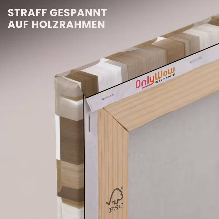 Abstract - Retro - Bruin canvas 2cm klein 34 -uniquesellingpoint_afwerking-onlywow_DE