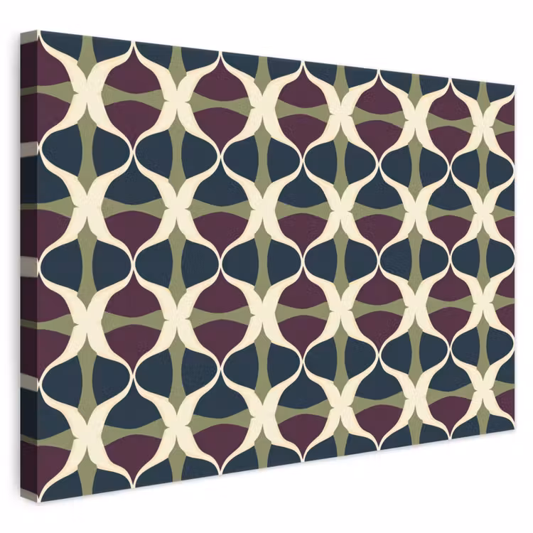 Abstract - Retro - Kleurrijk canvas 2cm klein 34 -3d