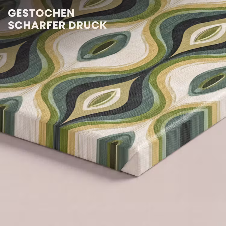 Abstract - Ritmisch - Groen canvas 2cm klein 34 -closeup_print_DE