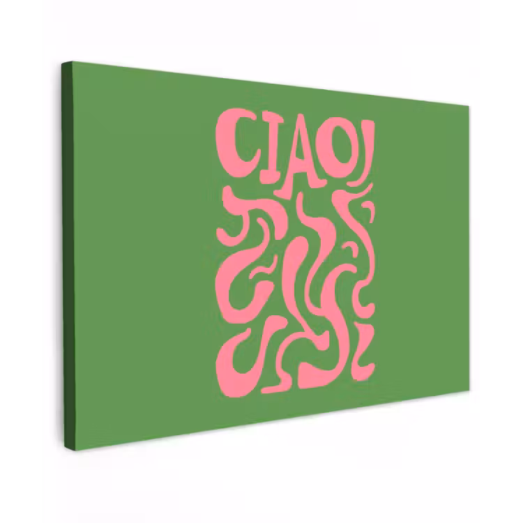 Abstract - Roze - Ciao - Vormen canvas 2cm klein -z3d