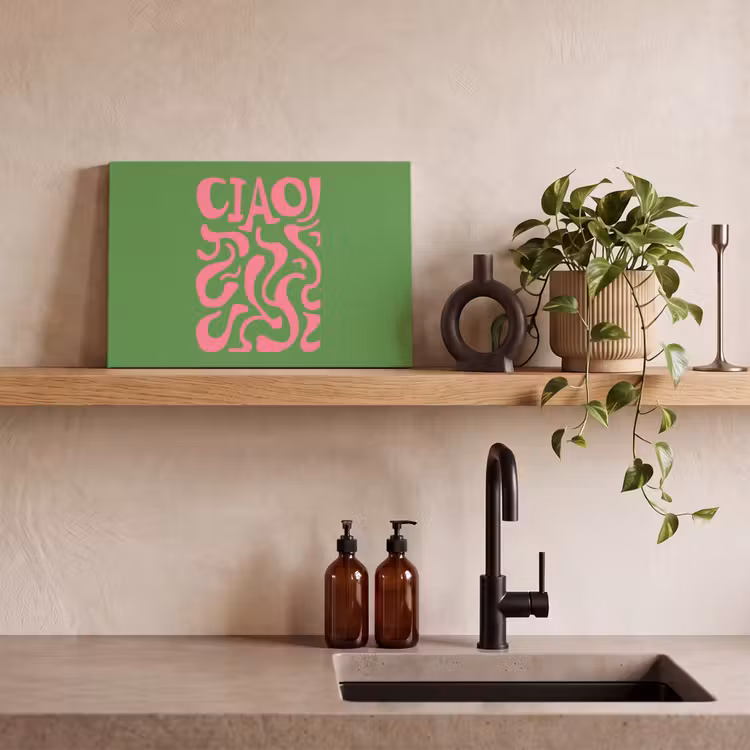 Abstract - Roze - Ciao - Vormen canvas 2cm klein -sfeer6