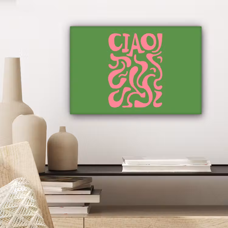 Abstract - Roze - Ciao - Vormen canvas 2cm klein -closeup_print_DE