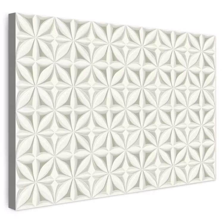 Abstract - Structuur - Grijs - Wit canvas 2cm klein 34 -3d