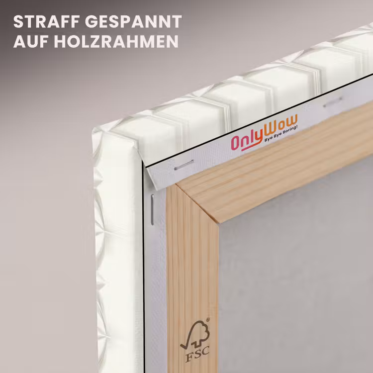 Abstract - Structuur - Grijs - Wit canvas 2cm klein 34 -uniquesellingpoint_afwerking-onlywow_DE