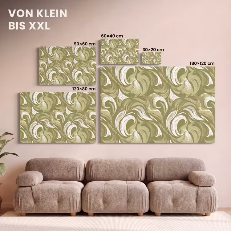 Abstract - Textuur - Groen canvas 2cm klein 34 -Xsfeer8_DE