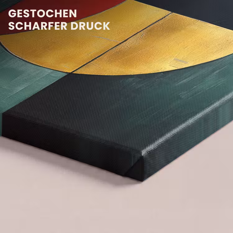 Abstract - Kerst - Goud - Rood - Groen canvas 2cm klein -closeup_print_DE