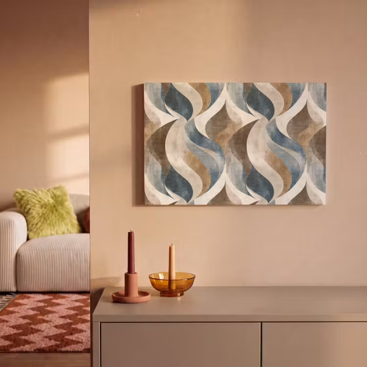 Abstract - Golven - Kleurrijk canvas 2cm klein 34 -sfeer1