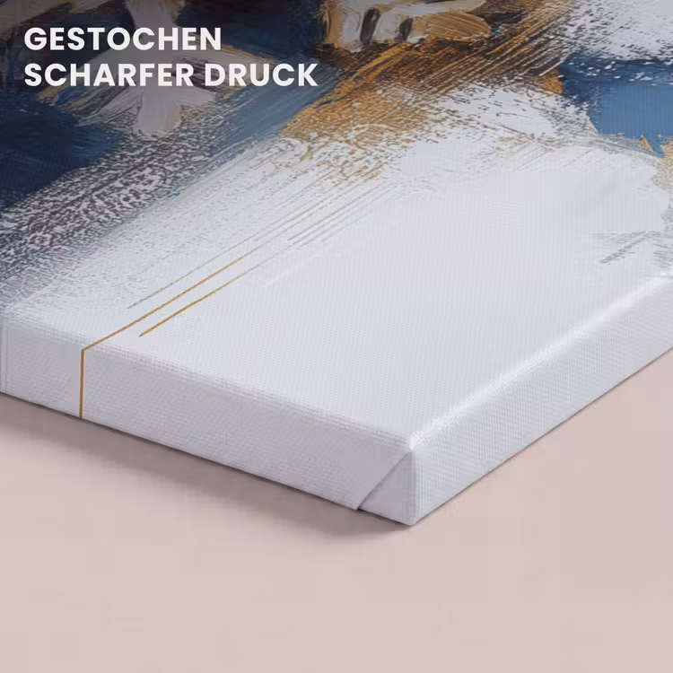 Abstract - Winter - Sneeuwvlok - Sneeuw - Goud canvas 2cm klein -uniquesellingpoint_afwerking-onlywow_DE