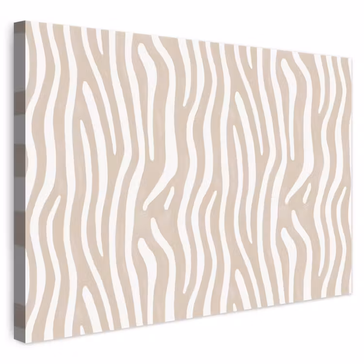 Abstract - Zebra - Beige canvas 2cm klein 34 -3d