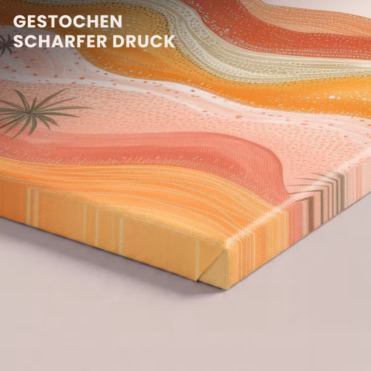 Abstract landschap - Palmbomen - Kleurrijk canvas 2cm klein -uniquesellingpoint_afwerking-onlywow_DE