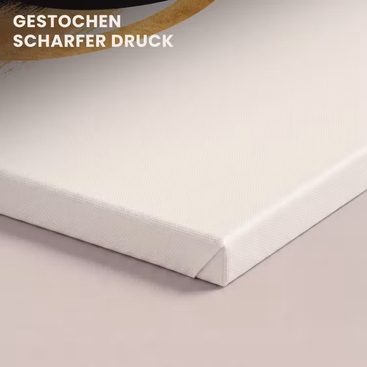 Abstract ontwerp - Zwarte cirkel - Verfvlekken canvas 2cm klein -uniquesellingpoint_afwerking-onlywow_DE